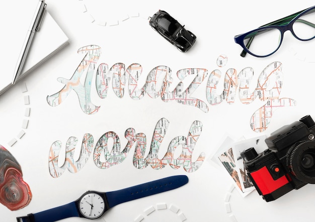A vision board filled with various financial goals represented through images: a house, a car, a vacation trip, a graduation cap, and a retirement scene. The board is pinned on a corkboard and surrounded by motivational sticky notes.
