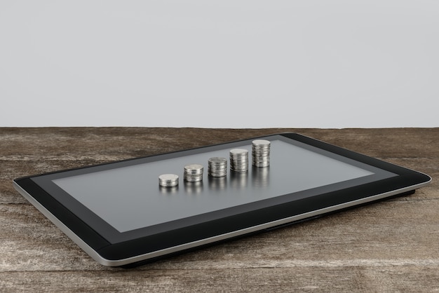 A digital graph showing income and expenses, with a clear visual representation of the budget allocation. The style is modern and clean, suitable for a financial blog.