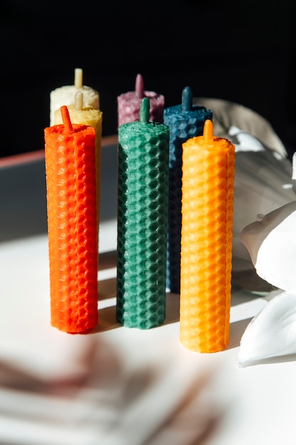 A close-up view of a candlestick chart, showing the different components like the body, wicks, and their representation of price movement. Annotations highlight the open, close, high, and low prices.